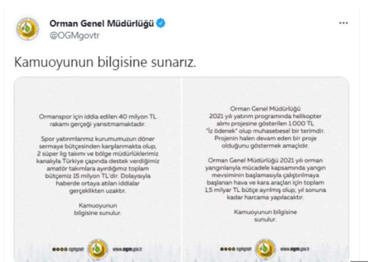 CHP miletvekili Emir, Orman Genel Müdürlüğü'ne sordu: '1,5 milyar TL bütçe' tweetini neden sildiniz, kaynak nerede?
