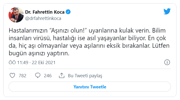 Bakan Koca'dan 'aşı' çağrısı