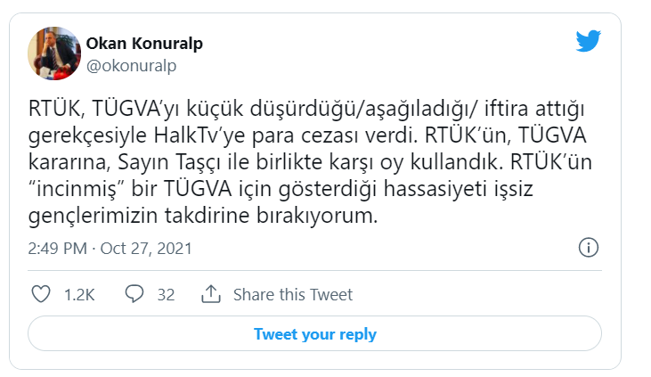 RTÜK, “TÜGVA’yı aşağıladığı” gerekçesiyle Halk TV’ye ceza verdi!