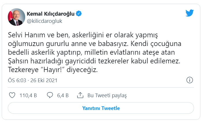 Kemal Kılıçdaroğlu: Canlarımızla ilgili verdiğiniz kararları, devleti yönettiğiniz gibi vermeyin