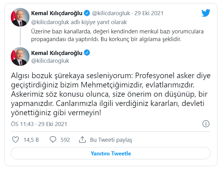 Kemal Kılıçdaroğlu: Canlarımızla ilgili verdiğiniz kararları, devleti yönettiğiniz gibi vermeyin