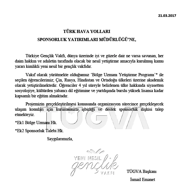 TÜGVA, Selman Öğüt için THY'den 1500 bilet almış