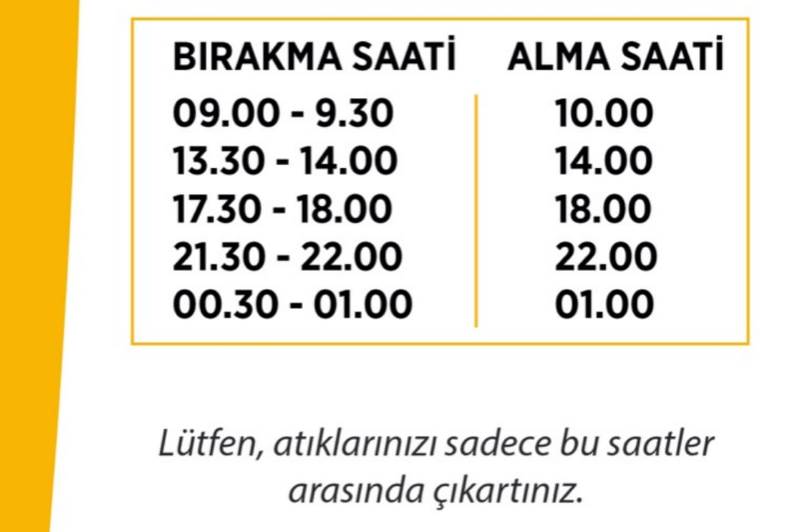 Saraçoğlu Caddesi’nde atık bırakma saatleri hatırlatıldı 