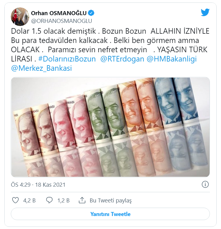 ‘Osmanlı torunu’nun paylaşımı iktisatçıları üzecek: Dolarınızı bozarsanız tedavülden kalkacak