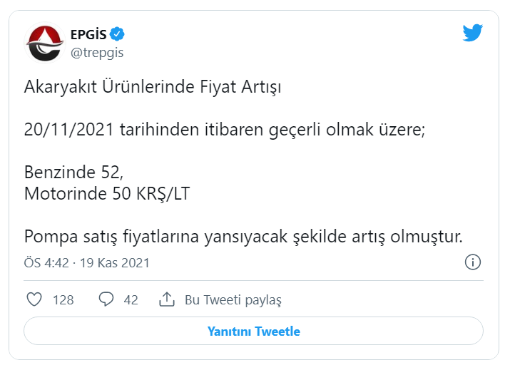 Benzin, motorin ve otogaza zam geldi