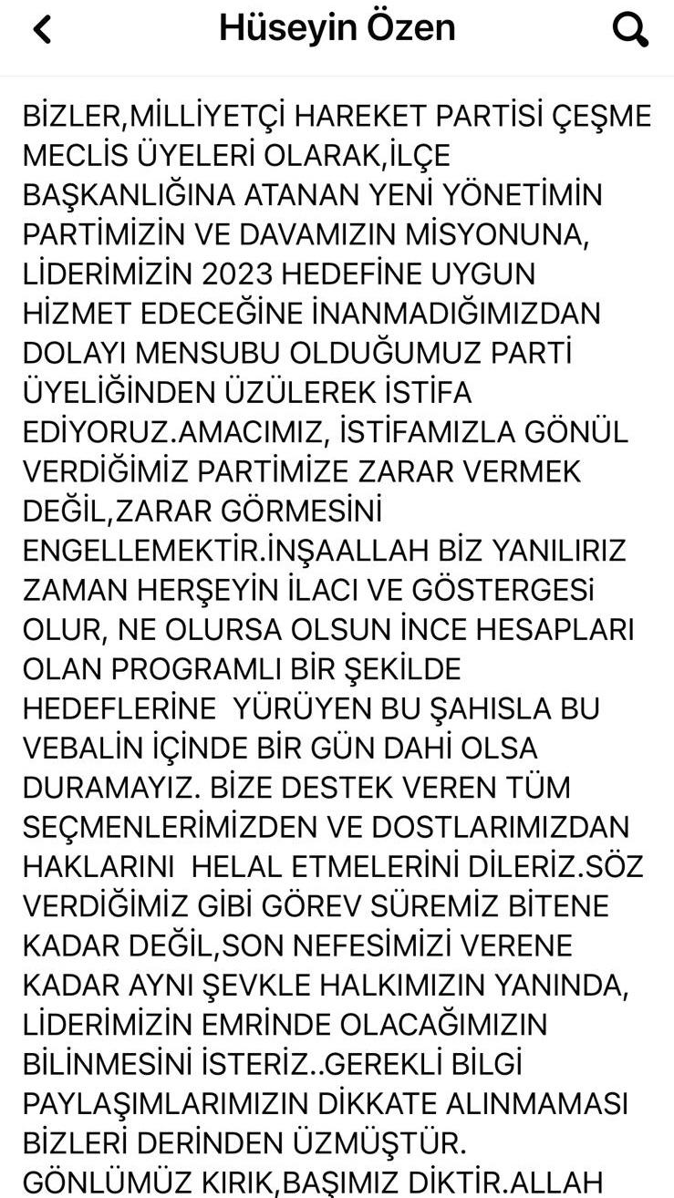 MHP’de istifa depremi!
