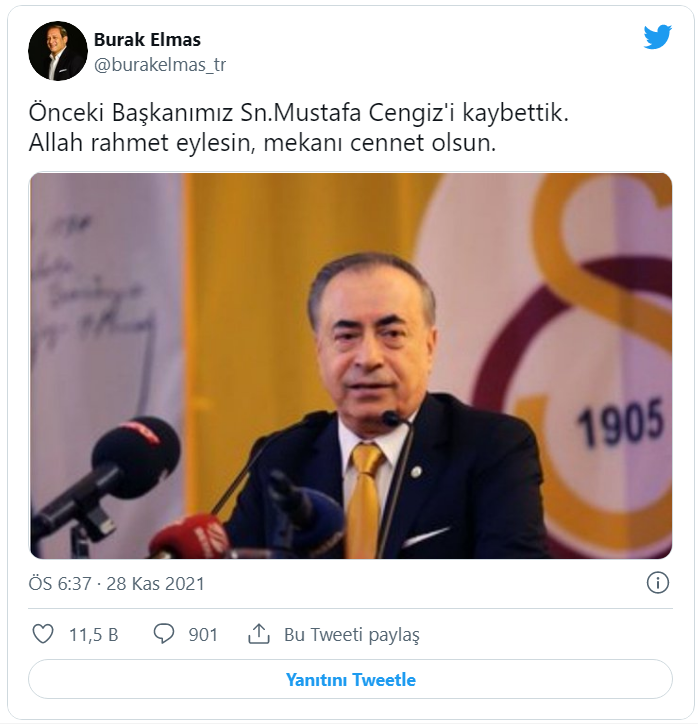 Galatasaray'ın eski başkanı vefat etti