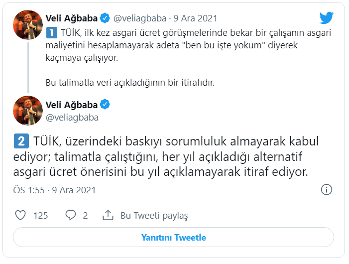 CHP'li Ağbaba: TÜİK, bekar bir çalışanın asgari maliyetini hesaplamayarak kaçmaya çalışıyor