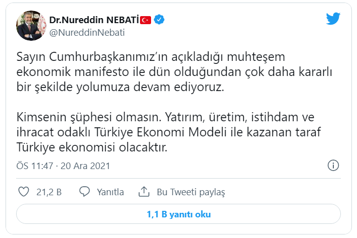Hazine ve Maliye Bakanı Nebati: Çok daha kararlı bir şekilde yolumuza devam ediyoruz