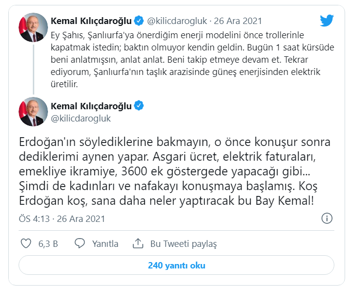 Kılıçdaroğlu ve İmamoğlu'ndan Erdoğan'a art arda yanıt