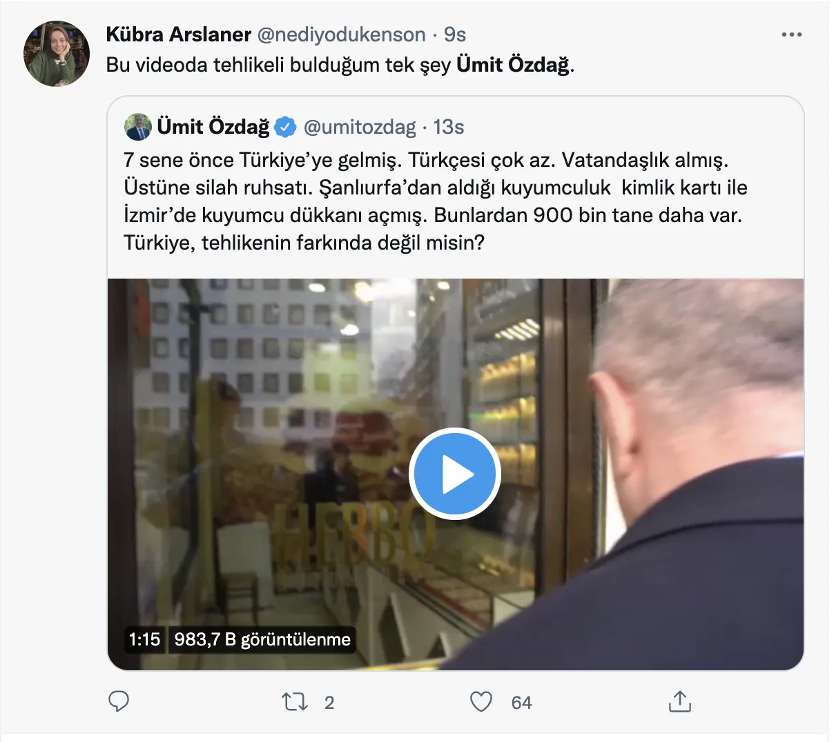 Ümit Özdağ, kimlik ve ruhsat sorduğu kuyumcuyu hedef gösterdi, tepki gösterenlere 'Stratejik salaklar' dedi