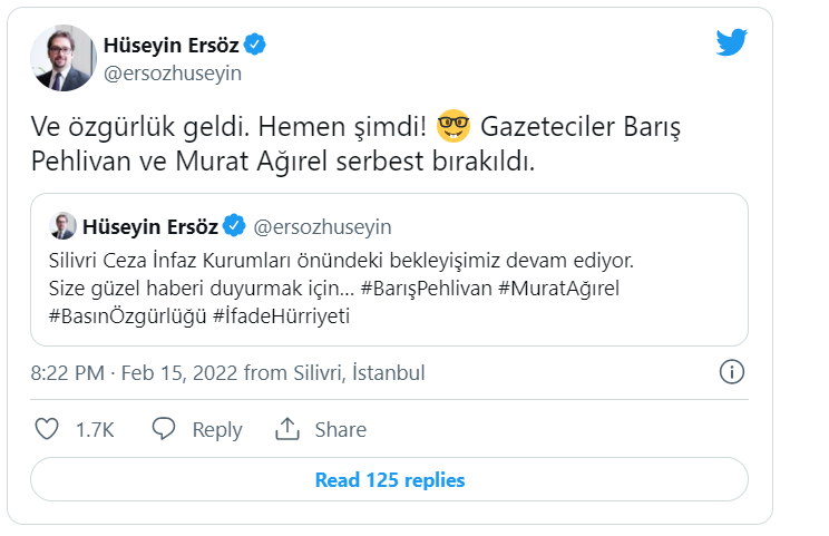 Barış Pehlivan ve Murat Ağırel, serbest bırakıldı