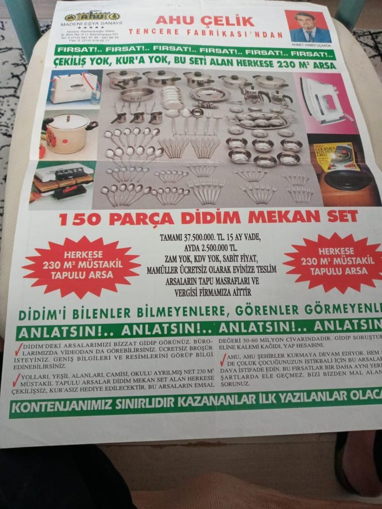Tencere alana Bodrum'da arsa vaad edilmişti...27 yıldır elinde makbuzu bir umut bekliyor