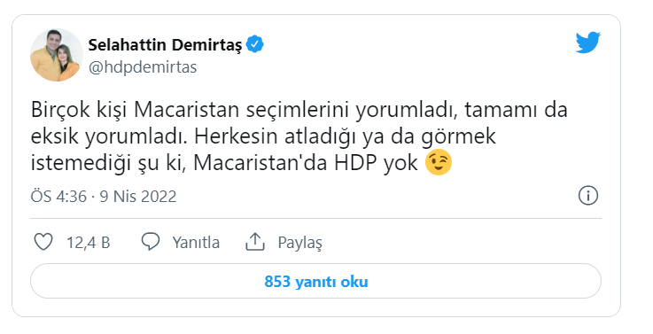 Demirtaş’tan Macaristan seçimi benzetmelerine: Orada HDP yok