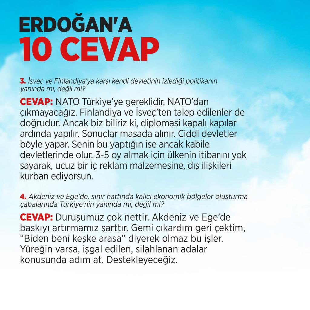O sorulara cevap veren Kılıçdaroğlu, Erdoğan’a meydan okudu: “Saat 23’te ben de sorularımı soracağım, bakalım yanıt verecek yüreğin var mı”