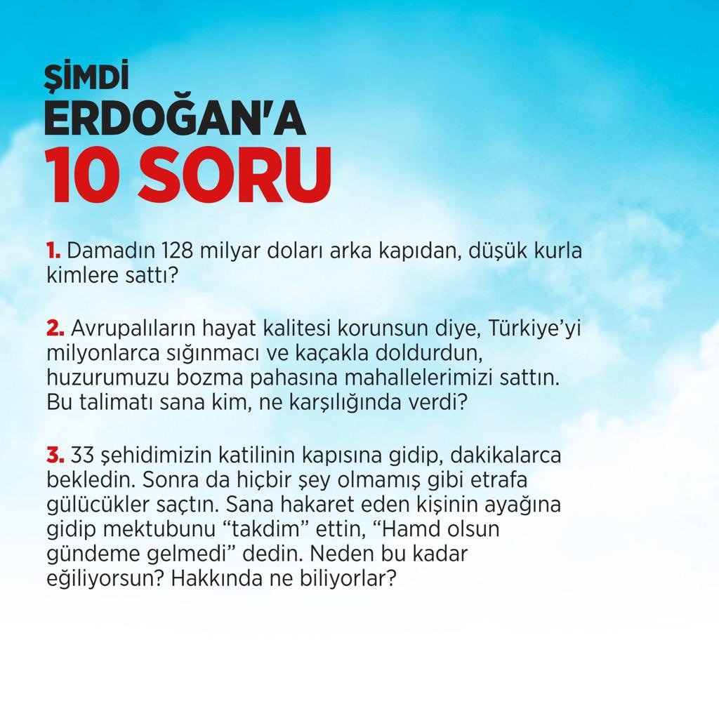 Kılıçdaroğlu, 23’te soracağım demişti: “Bir damla cesaretin varsa bu sorulara verirsin”