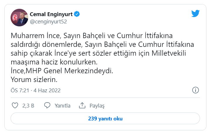 Muharrem İnce ile Cemal Enginyurt arasında sert polemik!
