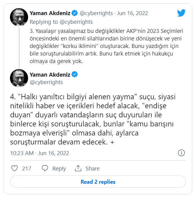 ‘Sansür’ yasasıyla ‘korku iklimi’ hazırlığı: ‘Binlerce kişi soruşturulacak’