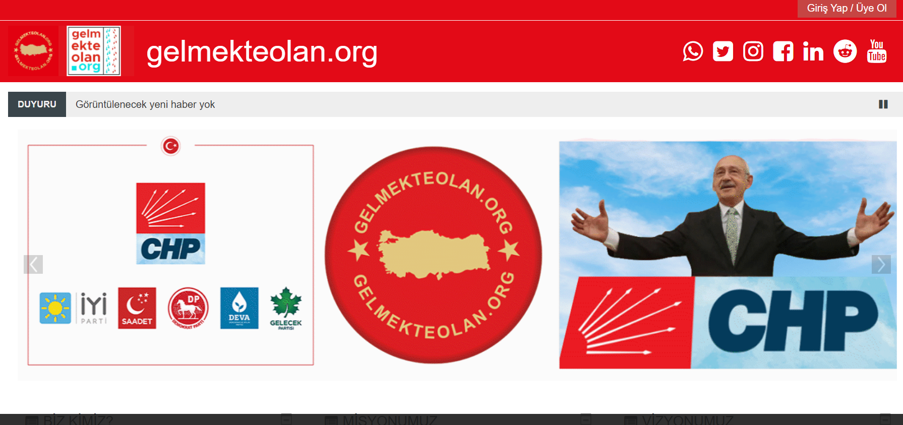 O slogan internet sitesi oldu!..