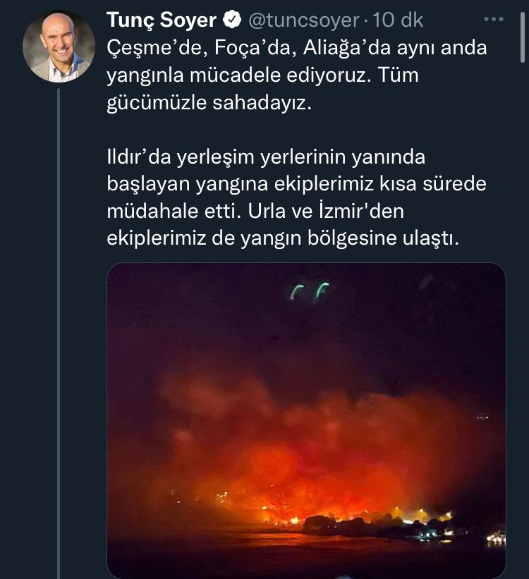 CHP'li vekiller Çeşme'deki yangının son durumunu paylaştı