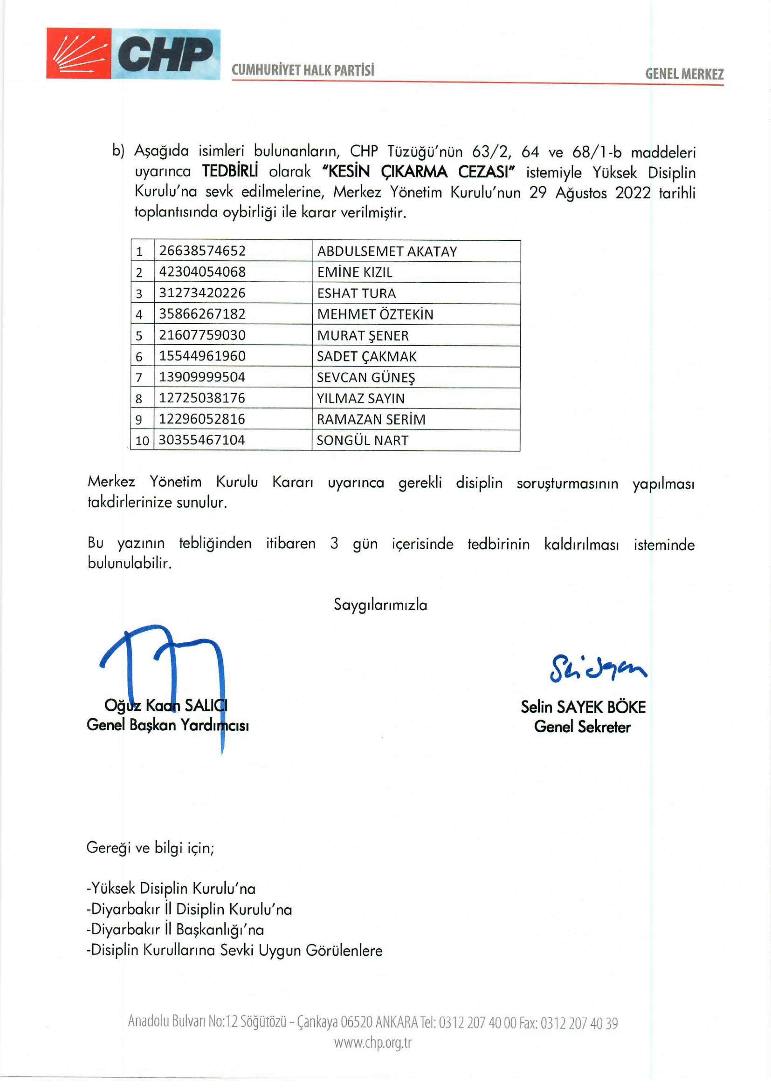Diyarbakır CHP'de büyük şok: Genel merkezin desteklemediği il başkan adayı ve taraftarları oy kullanamayacak