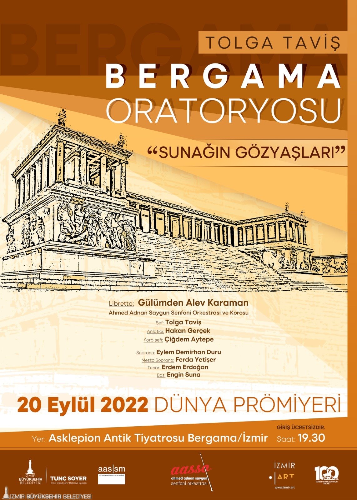 “Bergama Oratoryosu: Sunağın Gözyaşları” dünya prömiyerini 20 Eylül’de yapıyor