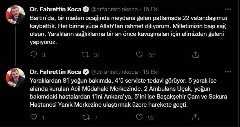 Bartın Amasra'da maden ocağında patlama: Madende 110 kişi vardı, 49 kişi riskli bölgedeydi