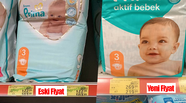 Son 6 ayın zam şampiyonu bebek bezi