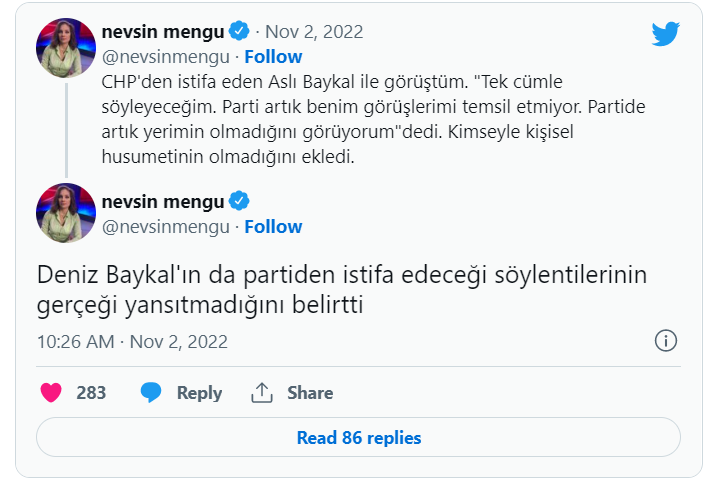 CHP'den istifa eden Aslı Baykal: Partide artık yerimin olmadığını görüyorum