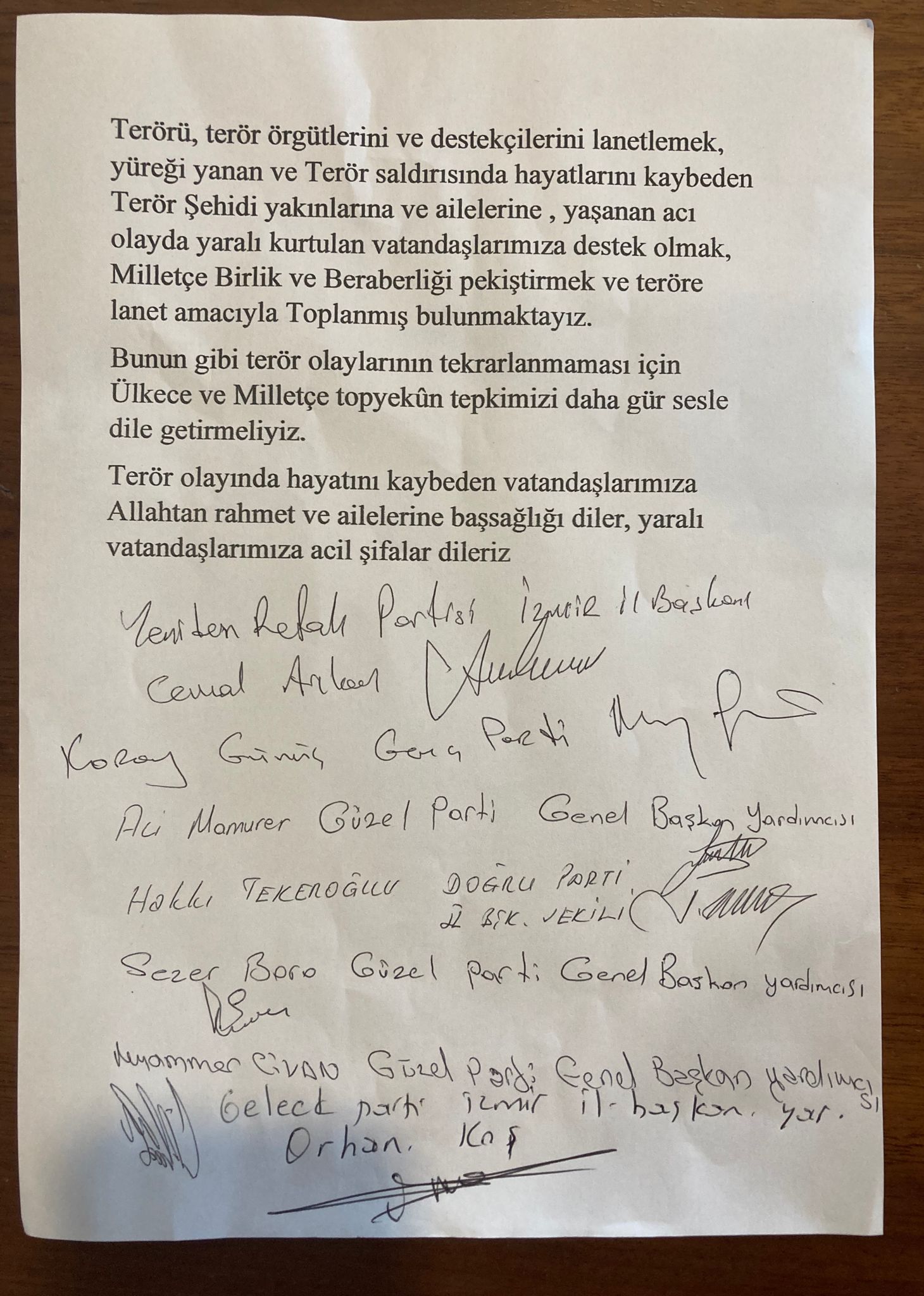 İzmirli siyasi partilerden teröre kınama