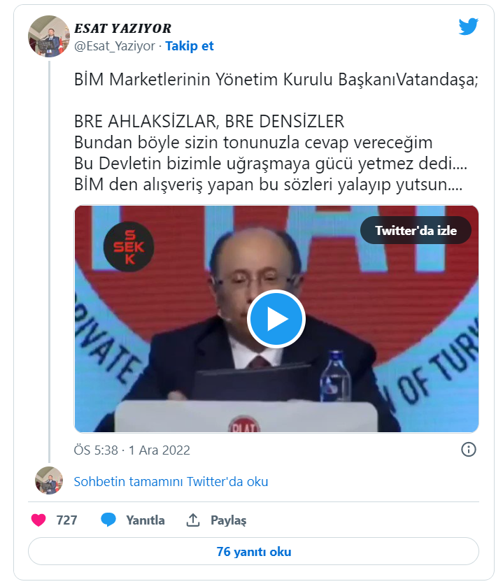 BİM boykotu TT oldu!