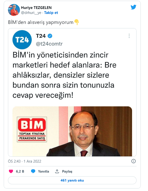 BİM boykotu TT oldu!
