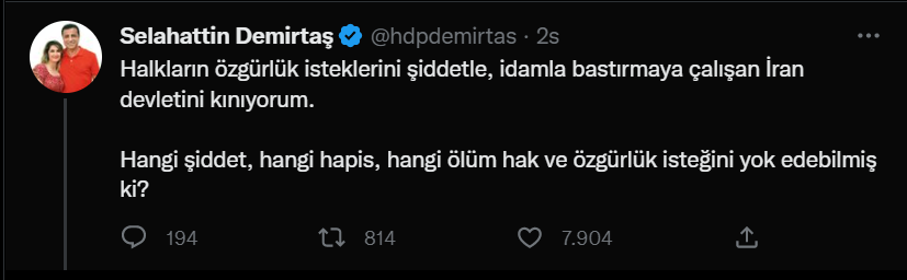 Demirtaş’tan dört dilde İranlılarla dayanışma mesajı