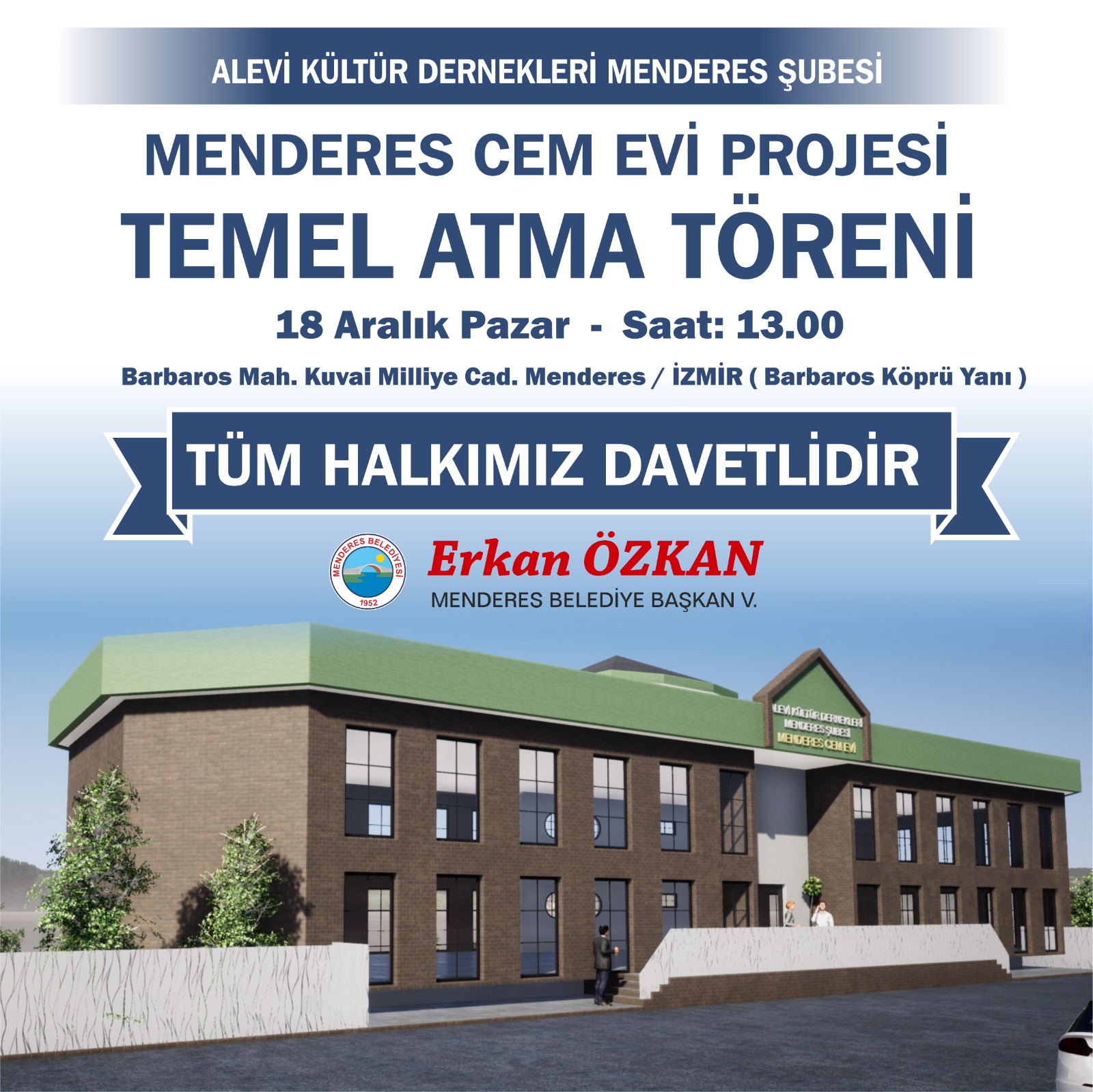 Menderes’te Cemevi’nin temeli atılıyor