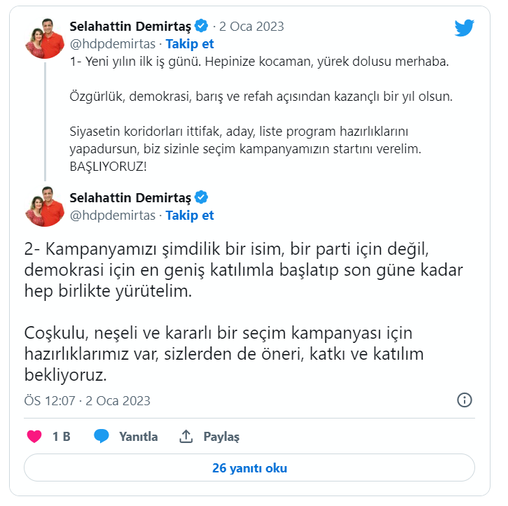 Demirtaş: Seçim kampanyamızın startını verelim