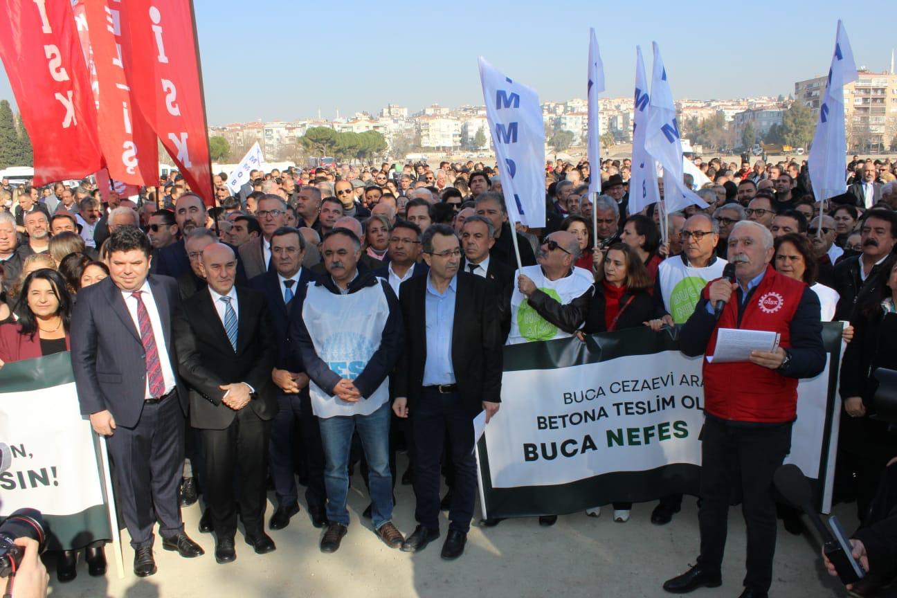 Soyer, Buca cezaevi alanından seslendi: “Kimse bu araziyi İzmirlinin elinden alamaz!”