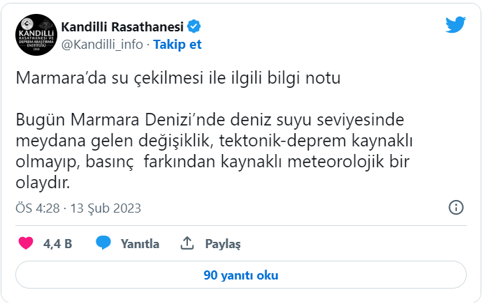 Deniz çekilmişti: Kandilli Rasathanesi'nden 'Marmara' açıklaması