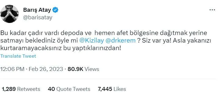 Kızılay'ın çadır satması gündem: 'Neden bağış alıyorlar o zaman?'