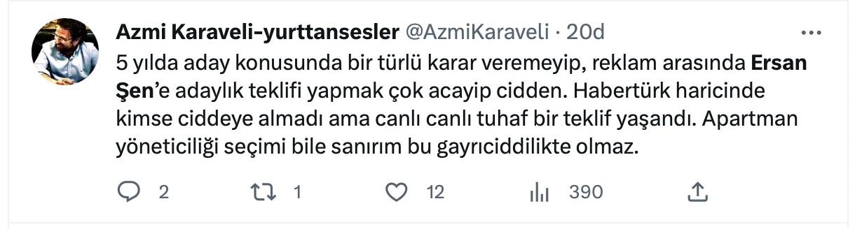 Sosyal medyada Akşener'e tepki: '18 ayda Kılıçdaroğlu'na ikna olmadı, reklam arasında Ersan Şen'e ikna oldu'