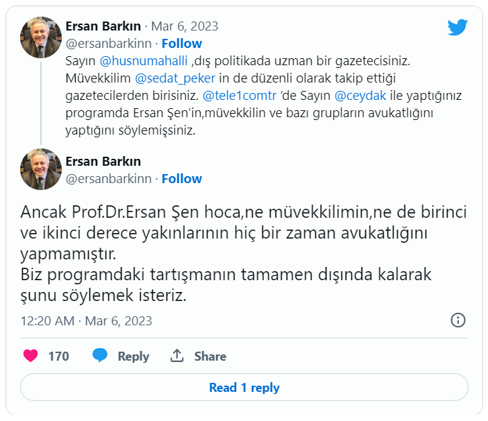Sedat Peker'in avukatından 'Ersan Şen' açıklaması