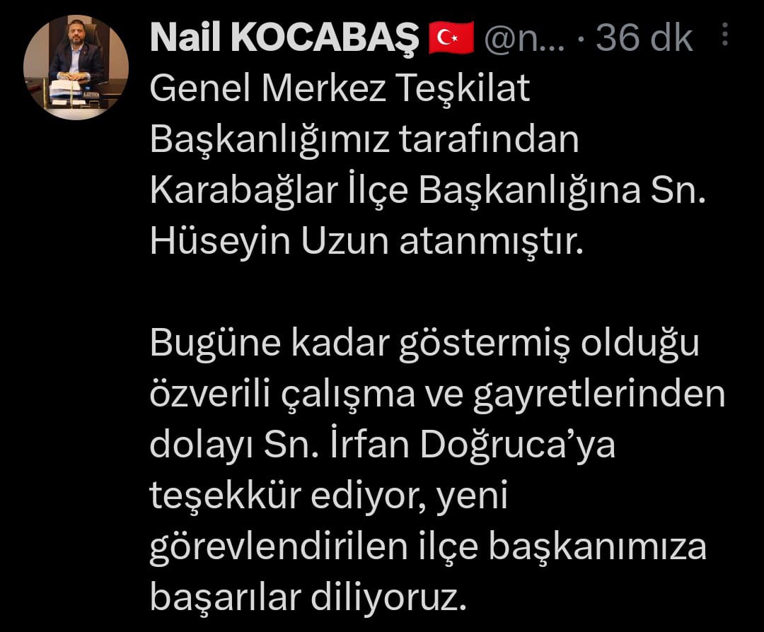 AK Parti'de istifa eden 6 ilçe başkanının yerine atamalar yapıldı