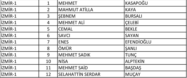AK Parti İzmir'in milletvekili aday listesi belli oldu