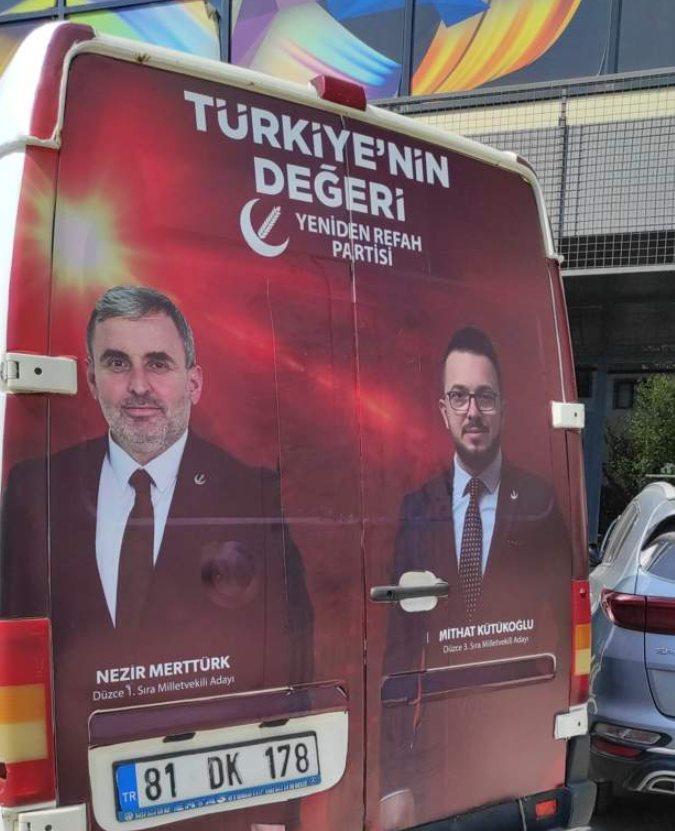 Yeniden Refah Partisi seçim aracında kadın adayın siluetini kullandı... Açıklama geldi