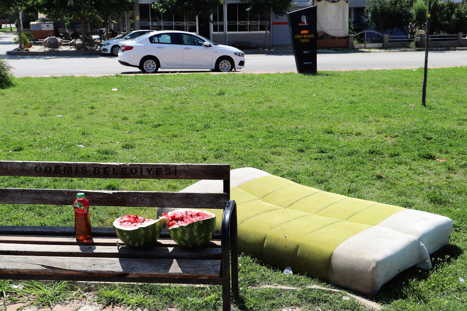 Parkta üzücü görüntüler: Şehir magandaları yine zarar verdi