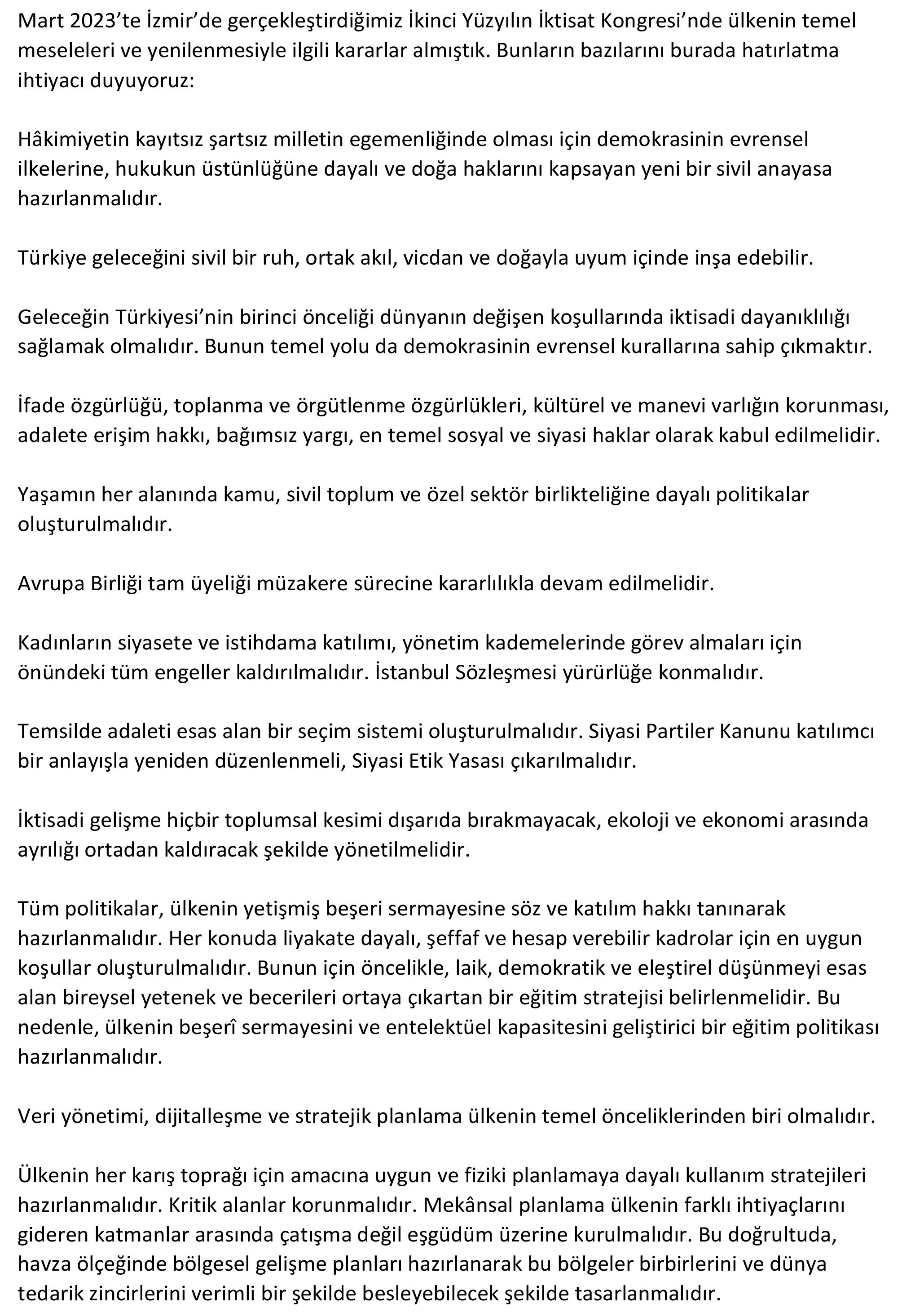 Tunç Soyer'den değişim bildirisi: Konuşmanın tam zamanı