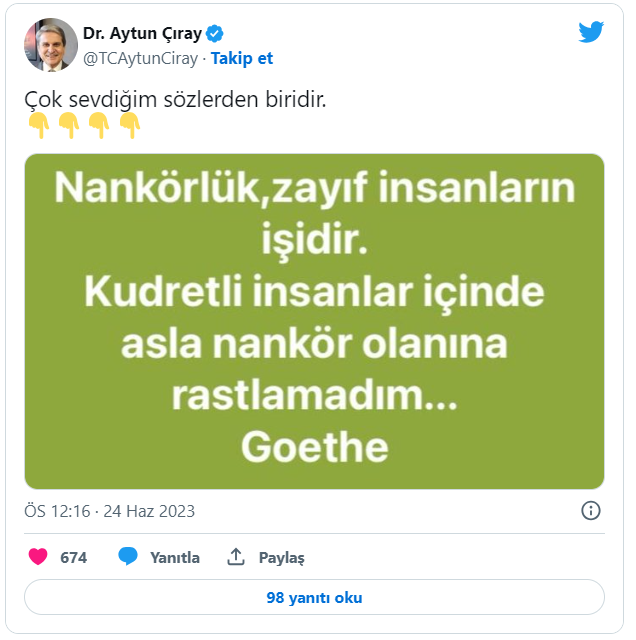 Meral Akşener'in konuşmasının ardından... Aytun Çıray'dan 'manidar' paylaşımlar!