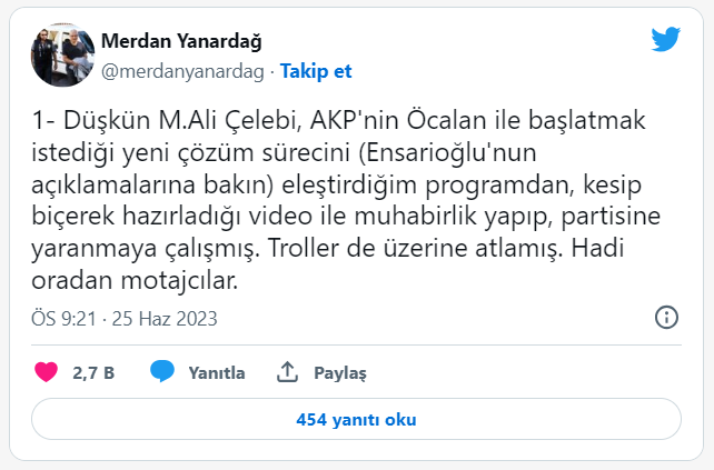 RTÜK, Merdan Yanardağ'ın Abdullah Öcalan'la ilgili sözleri sonrası Tele1 hakkında inceleme başlattı