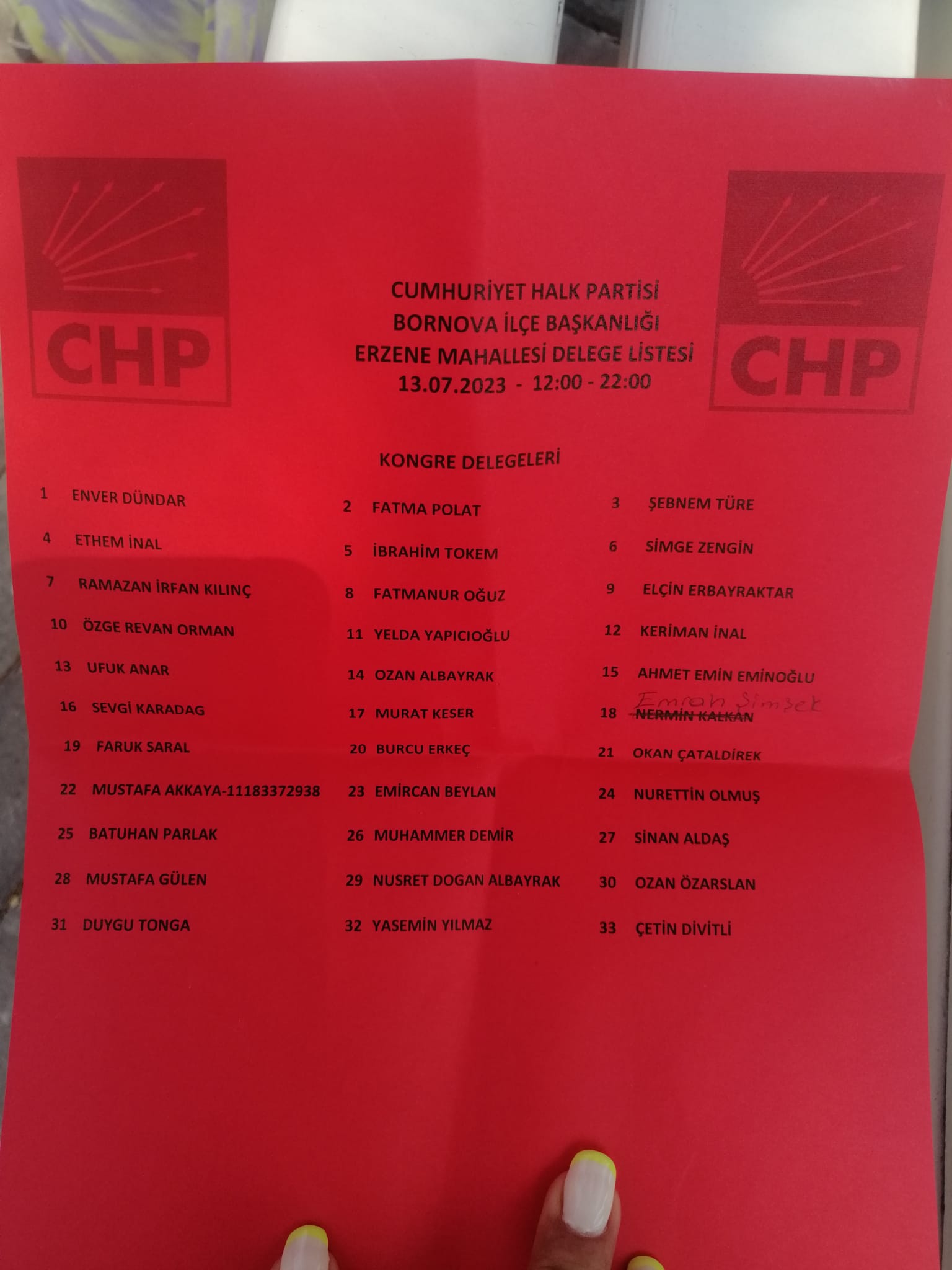 Erzene'de zafer "Kırmızı Liste"nin