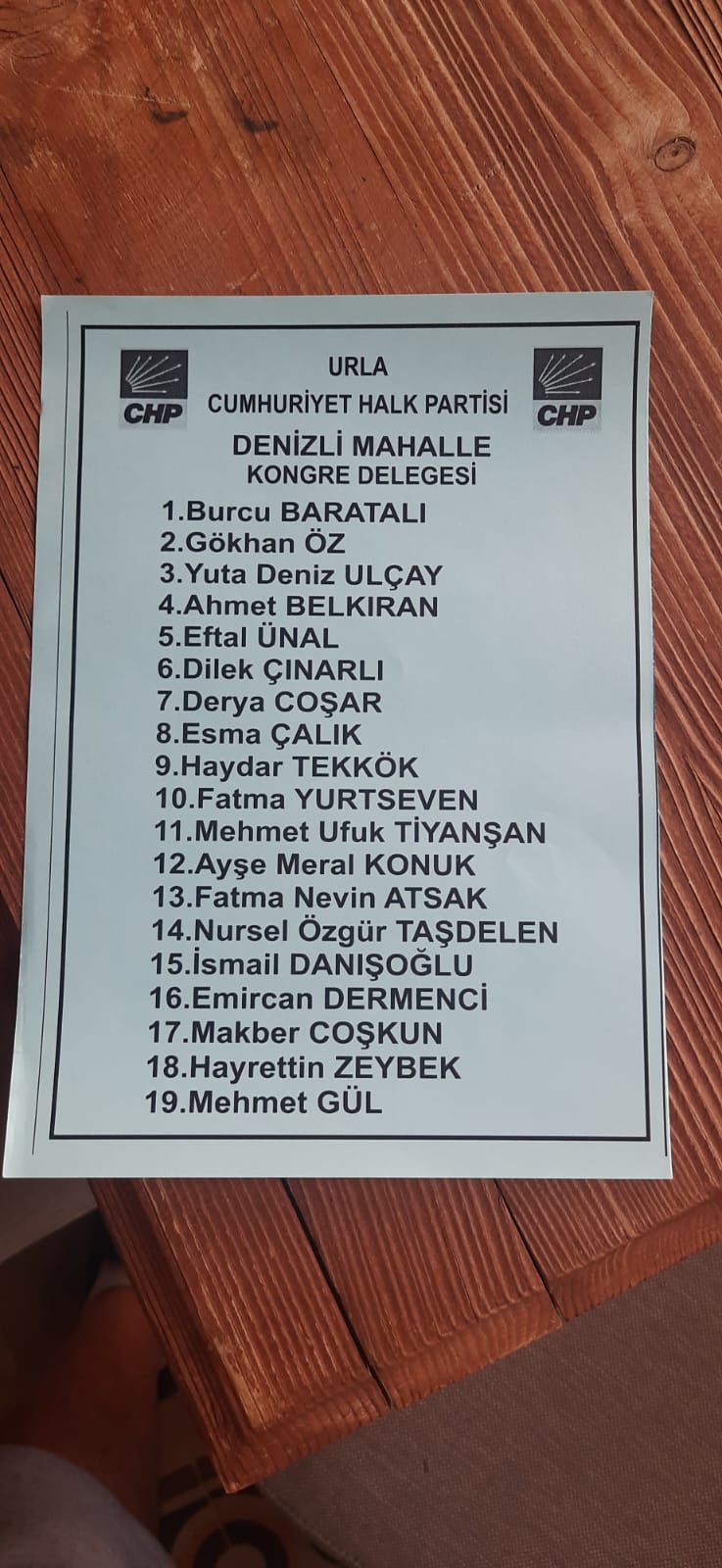 Urla'da ilk defa Baratalı soyadlı hiç kimse CHP'den delege olamadı