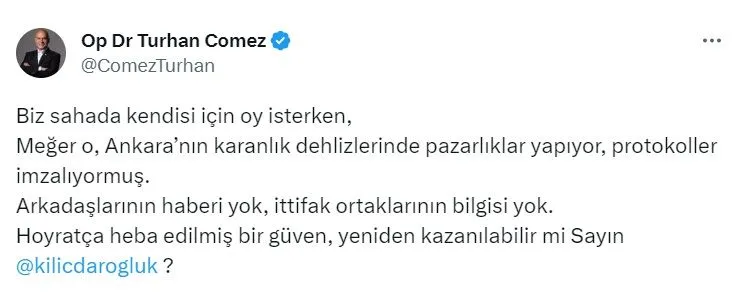 Altılı Masa'dan Kılıçdaroğlu'na 'protokol' tepkisi: 'Ankara’nın karanlık dehlizlerinde pazarlık'